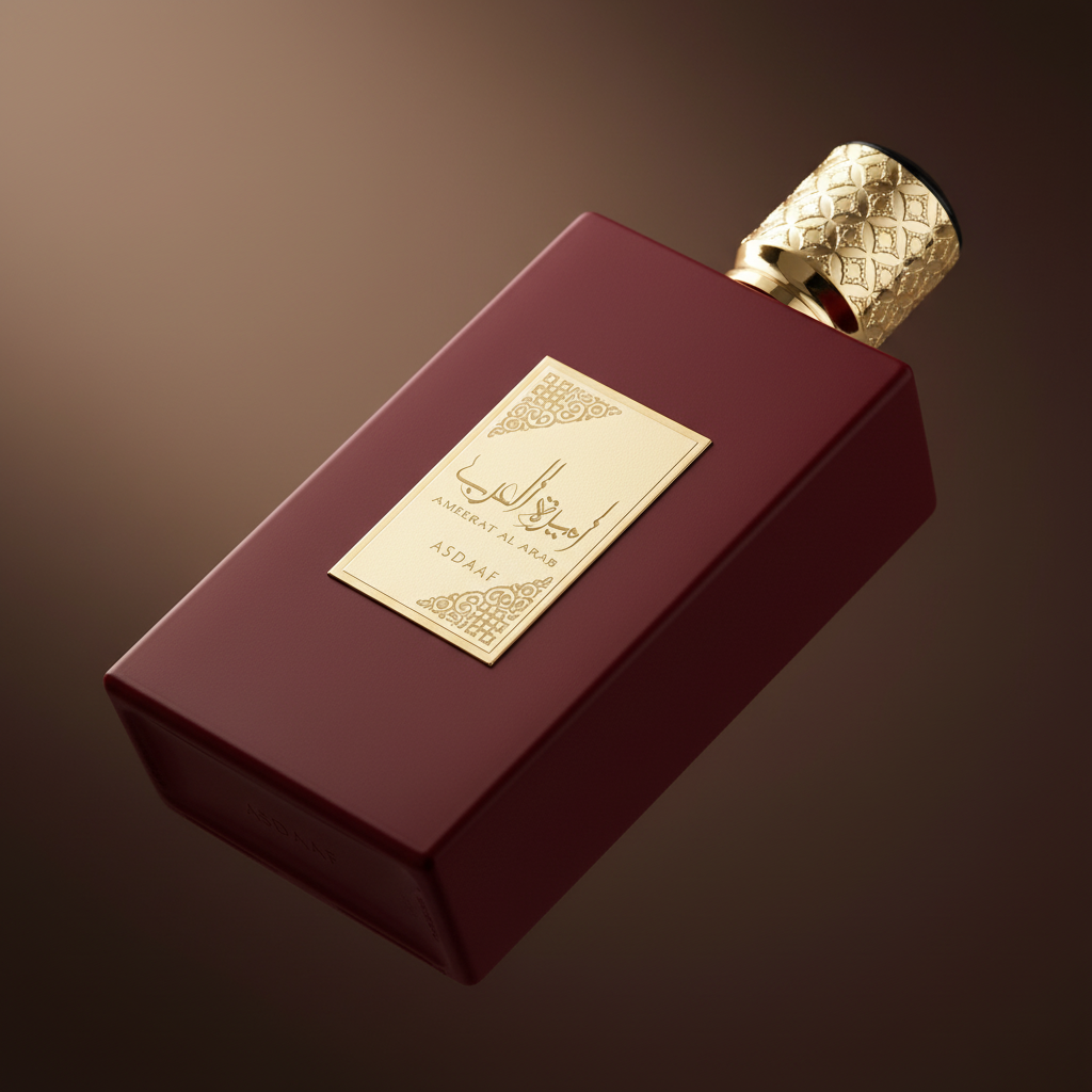 Detalhe do frasco do perfume Ameerat Al Arab Eau de Parfum Feminino - Lattafa com foco no vidro e no líquido