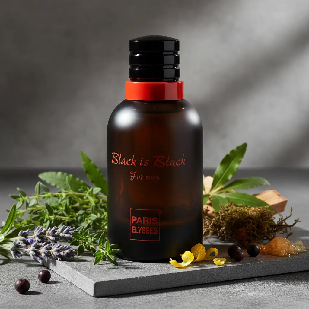 Black is Black For Men Eau de Toilette Masculino - Paris Elysees - Universo do Perfume