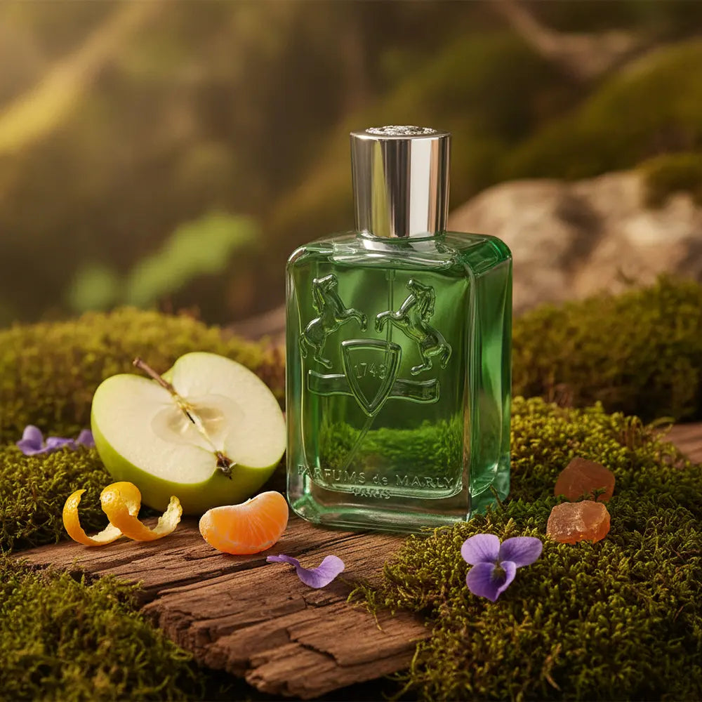 Perfume Greenley Eau de Parfum Unissex - Parfums de Marly em composição olfativa inspirada na fragrância