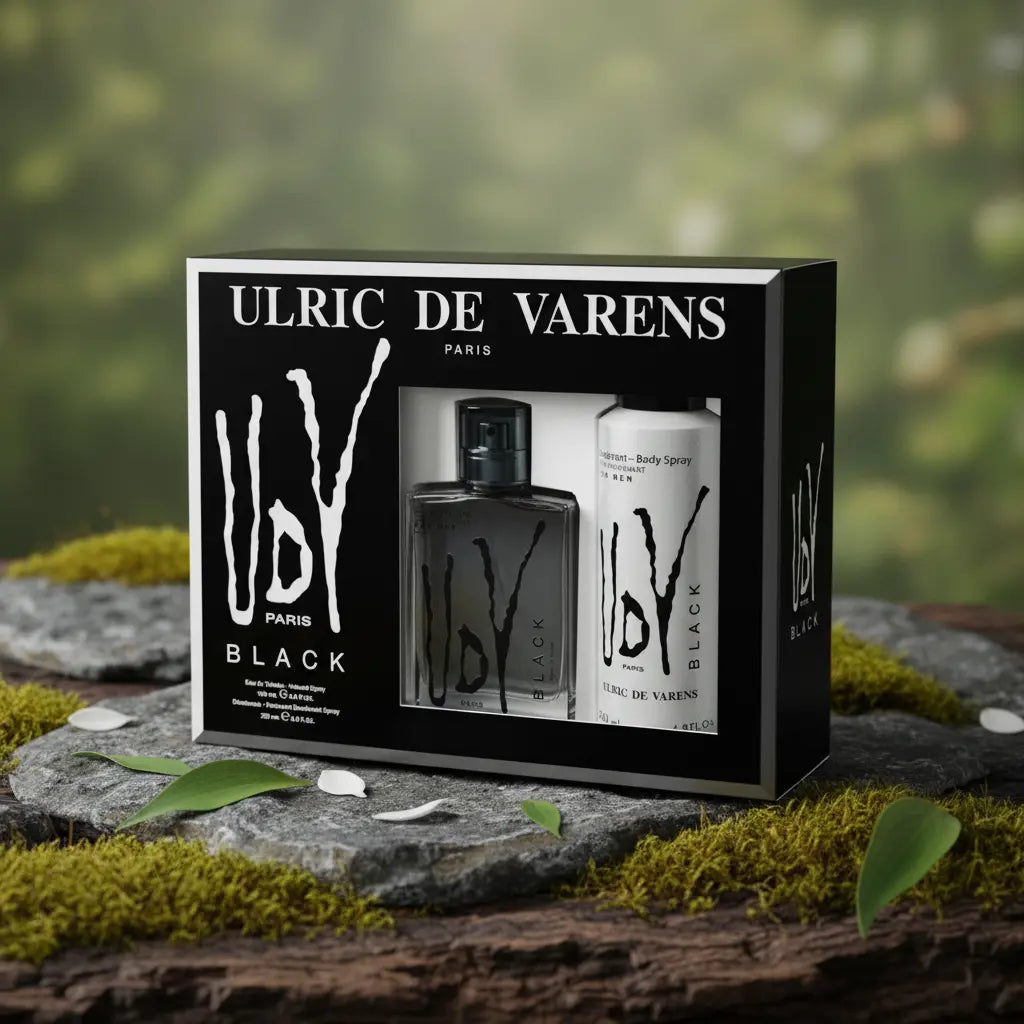 Kit Ulric de Varens Black Masculino Eau de Toilette + Desodorante - Ulric de Varens - Universo do Perfume