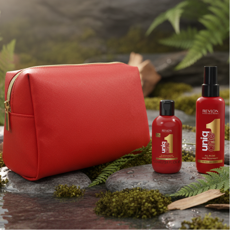 Kit Uniq One Tratamento Capilar com Shampoo, Leave-in e Necessaire - Revlon - Universo do Perfume