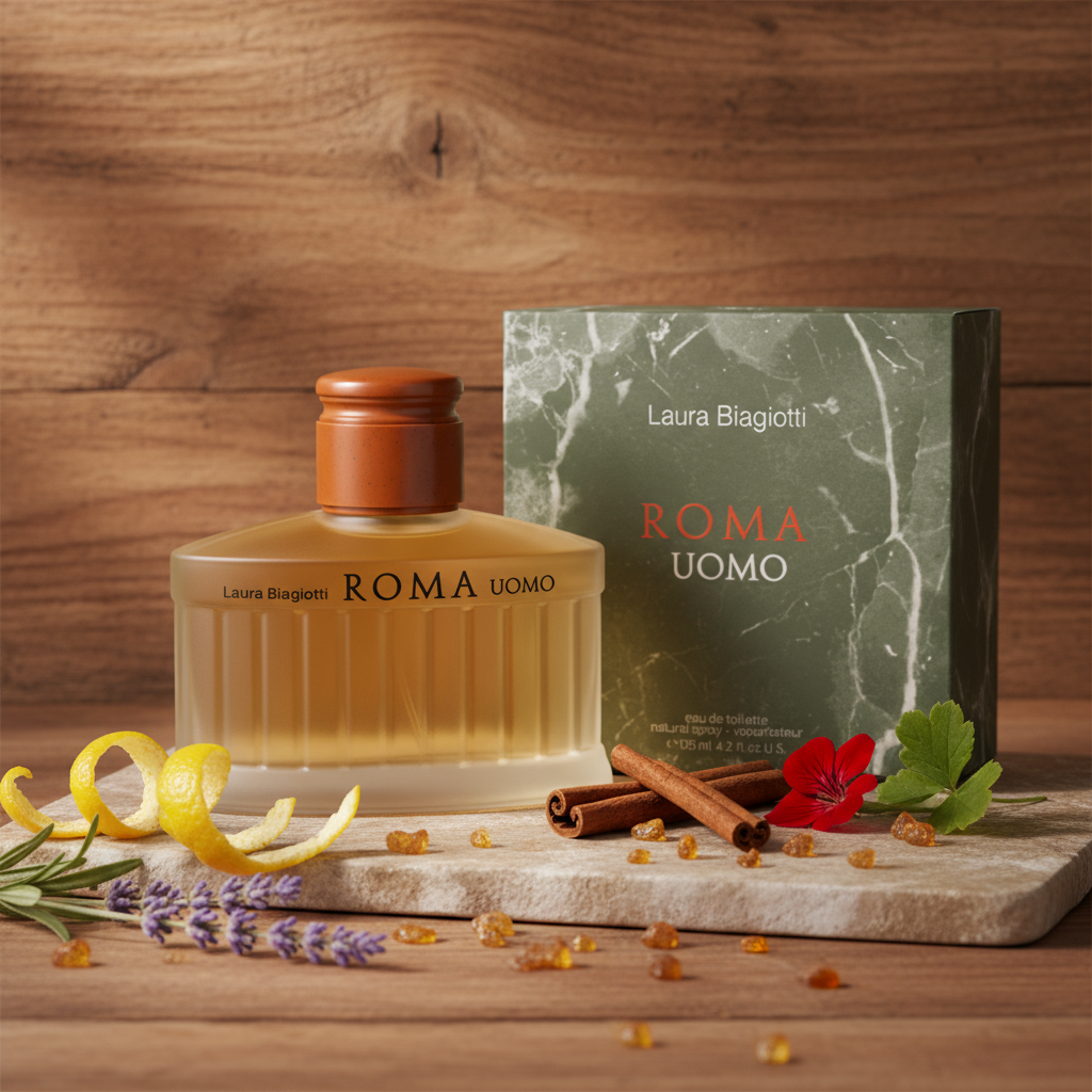 Perfume Roma Uomo Eau de Toilette Masculino - Laura Biagiotti em composição olfativa inspirada na fragrância