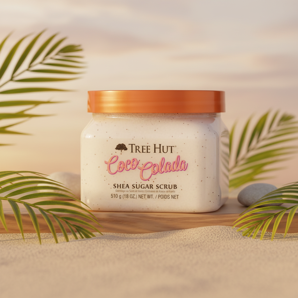 Perfume Tree Hut Coco Colada Shea Sugar Scrub Esfoliante Corporal Unissex - Tree Hut em composição olfativa inspirada na fragrância