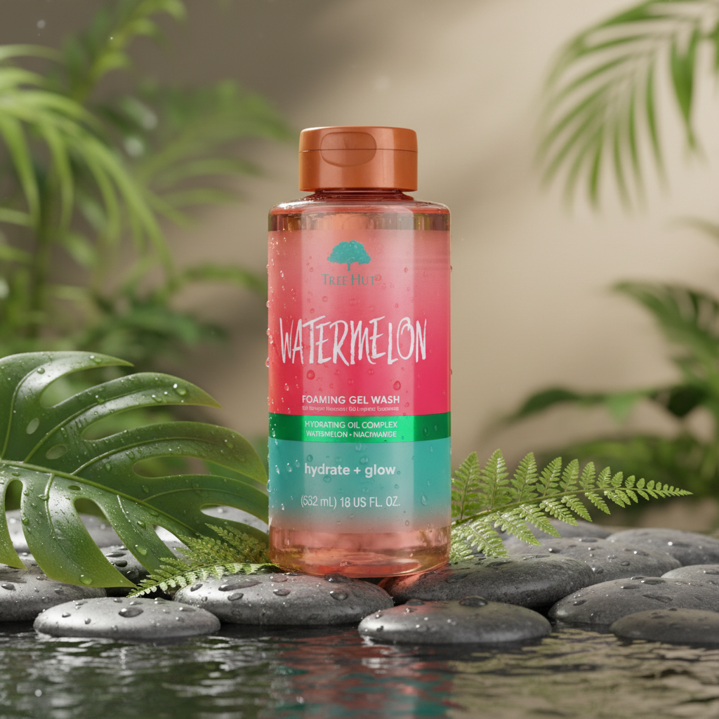 Perfume Tree Hut Watermelon Foaming Gel Wash Sabonete Liquido - Tree Hut em composição olfativa inspirada na fragrância