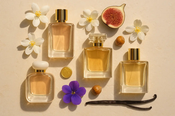 Perfumes femininos Dolce & Gabbana com elementos de jasmim, figo, violeta e baunilha em composição mediterrânea elegante