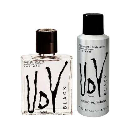 Kit Ulric de Varens Black Masculino Eau de Toilette + Desodorante - Ulric de Varens - Universo do Perfume