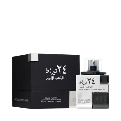 24 Carat White Gold Eau de Parfum Unissex - Lattafa - Universo do Perfume