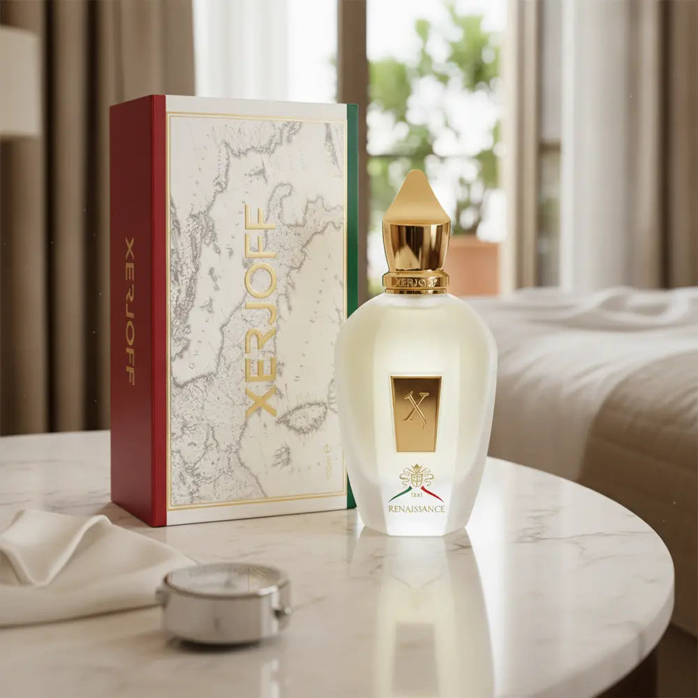Perfume 1861 Renaissance Eau de Parfum Unissex - Xerjoff em ambiente elegante de lifestyle