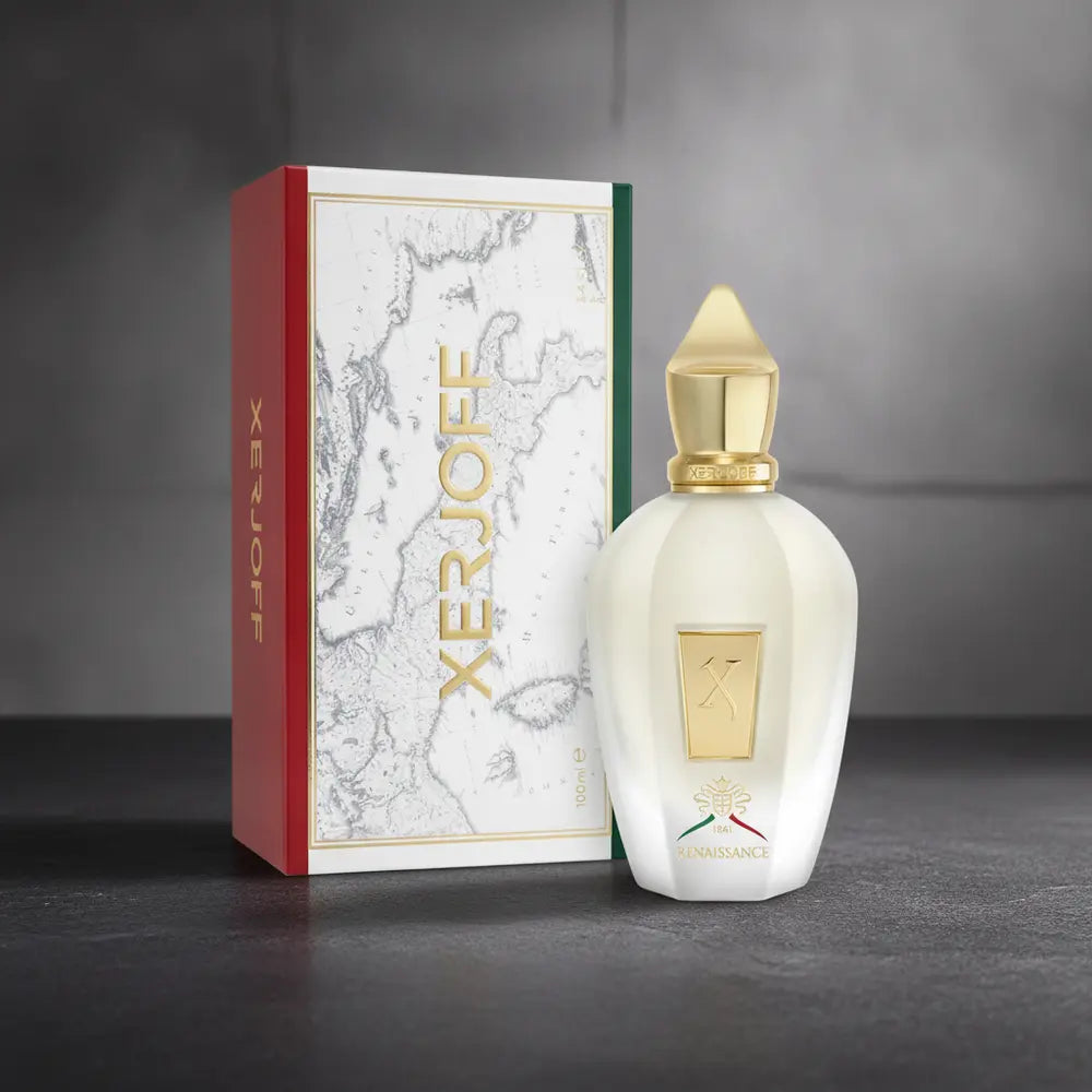 Perfume 1861 Renaissance Eau de Parfum Unissex - Xerjoff em composição de luxo com iluminação sofisticada