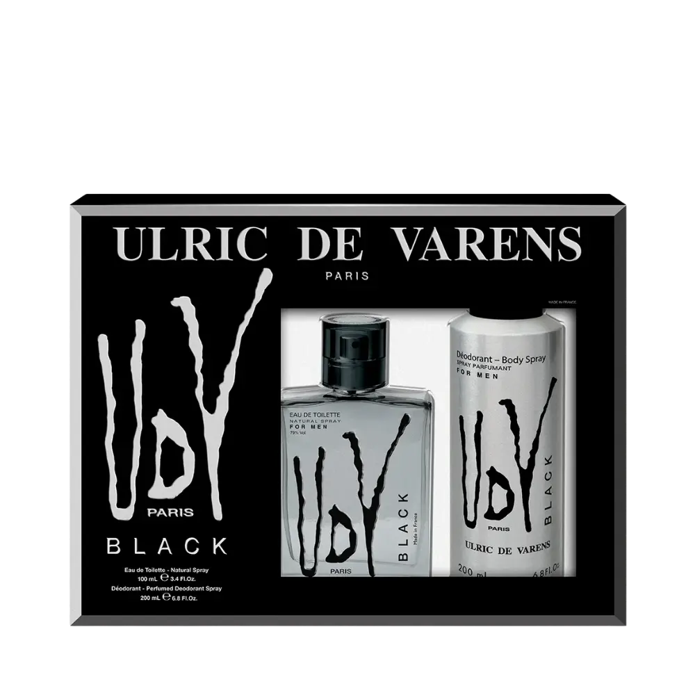 Kit Ulric de Varens Black Masculino Eau de Toilette + Desodorante - Ulric de Varens - Universo do Perfume