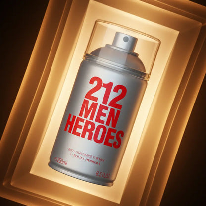 212 Men Heroes Body Spray Masculino - Carolina Herrera - Universo do Perfume