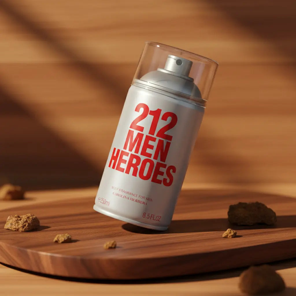 212 Men Heroes Body Spray Masculino - Carolina Herrera - Universo do Perfume
