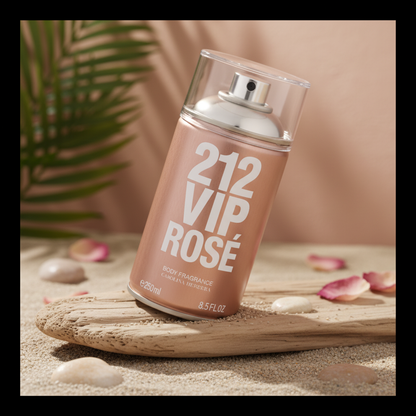 212 Vip Rosé Body Spray Feminino - Carolina Herrera - Universo do Perfume