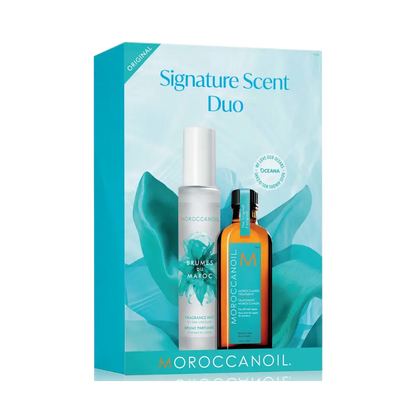 Kit Signature Scent Duo Bruma Perfumada e Óleo Capilar Unissex - Moroccanoil - Universo do Perfume