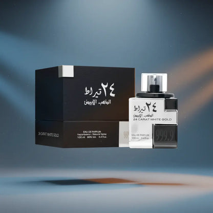 24 Carat White Gold Eau de Parfum Unissex - Lattafa - Universo do Perfume