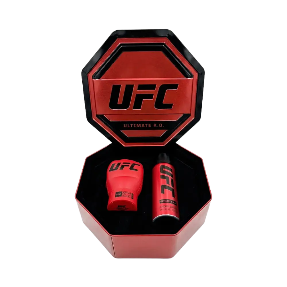 Kit UFC Ultimate K.O. Masculino (Eau de Parfum 100ml + Desodorante Corporal 200ml) - UFC - Universo do Perfume
