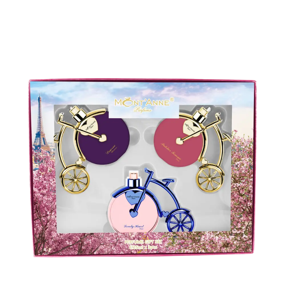 Kit Deserve Glamour + Pulcher Femme Luxe + Lovely Heart Luxe Eau de Parfum Feminino - Mont'Anne Parfums - Universo do Perfume