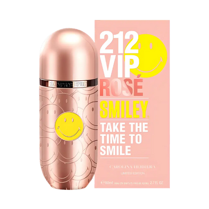 212 Vip Rose Smiley Eau de Parfum Feminino - Carolina Herrera - Universo do Perfume
