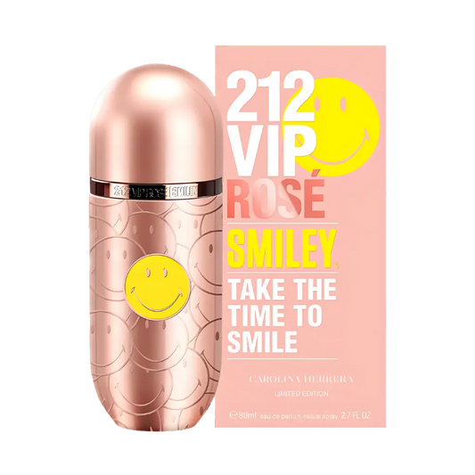 212 Vip Rose Smiley Eau de Parfum Feminino - Carolina Herrera - Universo do Perfume