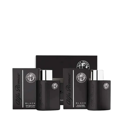 Kit Black Alfa Romeo Masculino Eau de Toilette + Loção Pós Barba - Alfa Romeo - Universo do Perfume