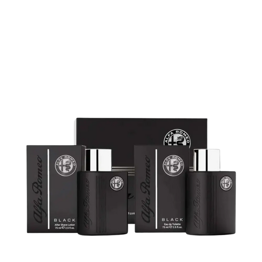 Kit Black Alfa Romeo Masculino Eau de Toilette + Loção Pós Barba - Alfa Romeo - Universo do Perfume