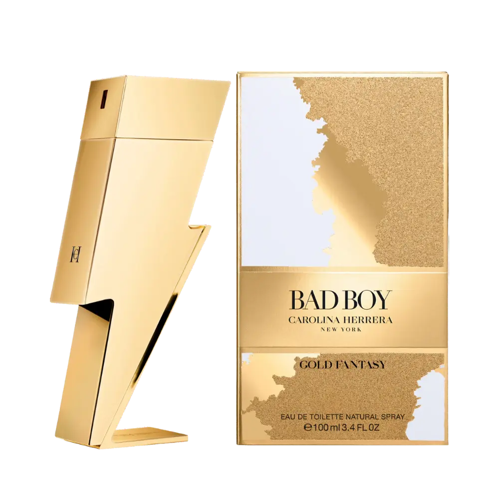 Bad Boy Gold Fantasy Eau de Toilette Masculino - Carolina Herrera - Universo do Perfume
