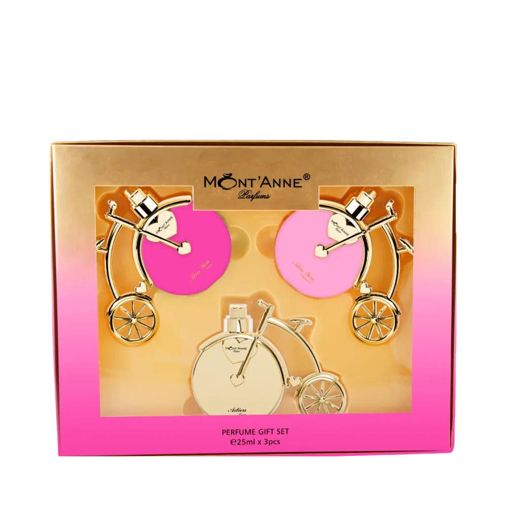 Kit Miss You Luxe + Miss You Glamour + Adieu Luxe Eau de Parfum Feminino - Mont'Anne Parfums - Universo do Perfume