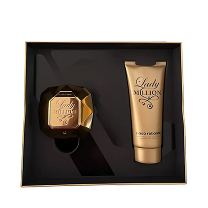 Kit Lady Million Eau de Parfum Feminino + Loção Hidratante Corporal - Paco Rabanne - Universo do Perfume
