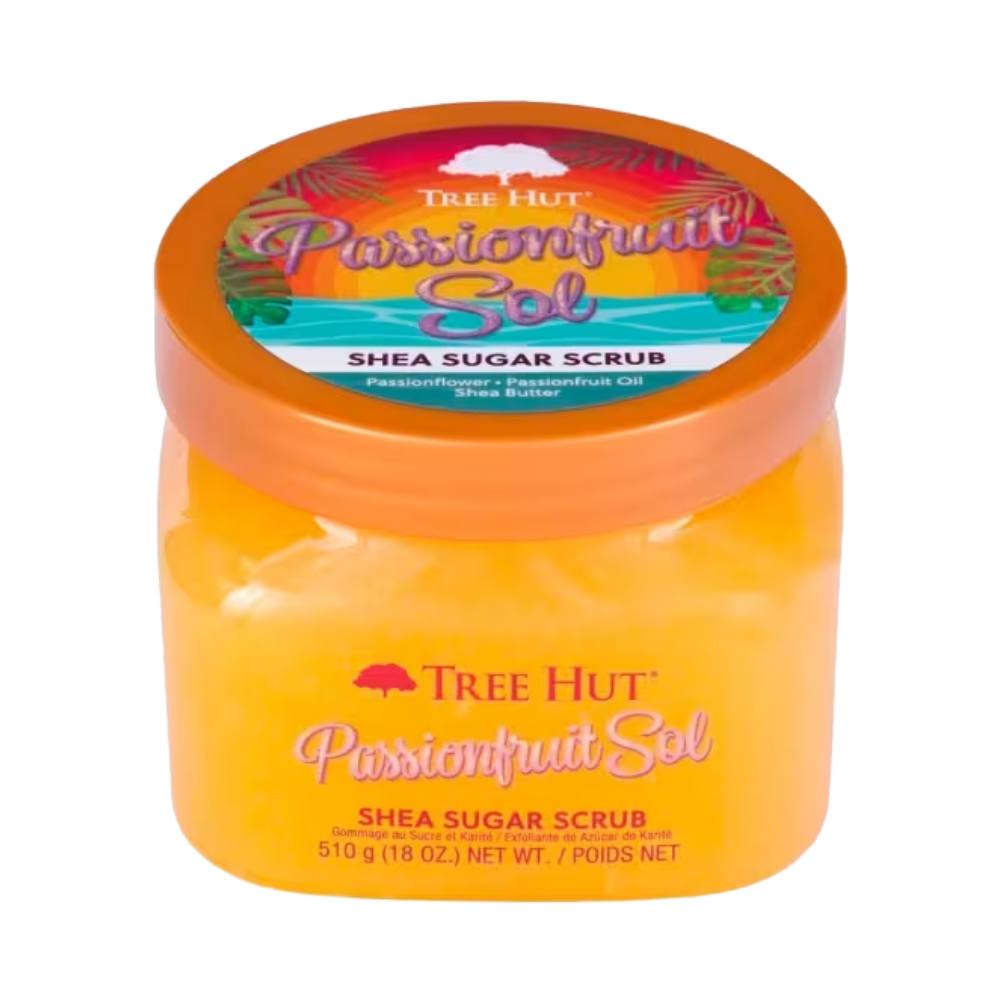 Passionfruit Sol Shea Sugar Scrub Esfoliante Corporal - Tree Hut - Universo do Perfume