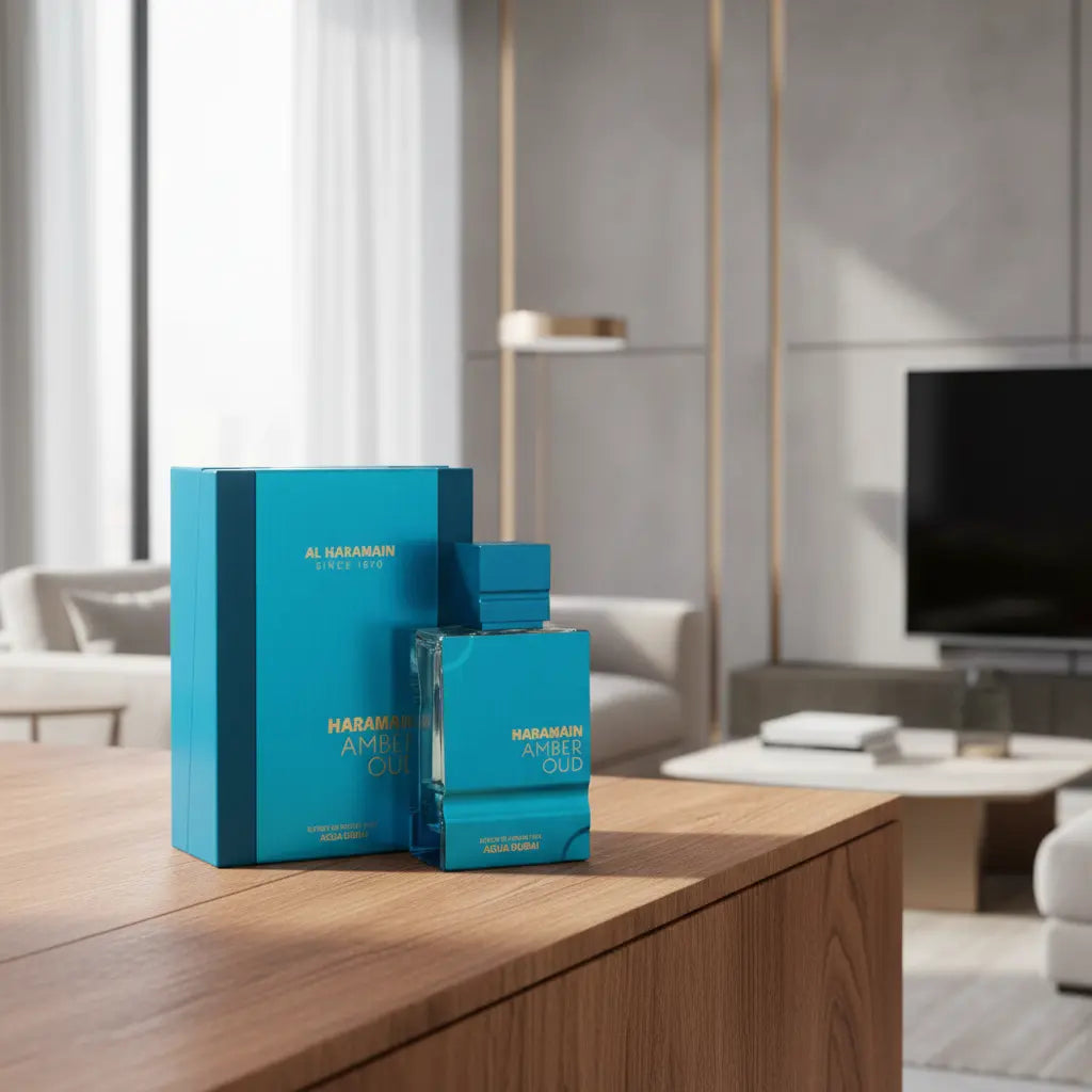 Amber Oud Aqua Dubai Extrait de Parfum Unissex - Al Haramain - Universo do Perfume