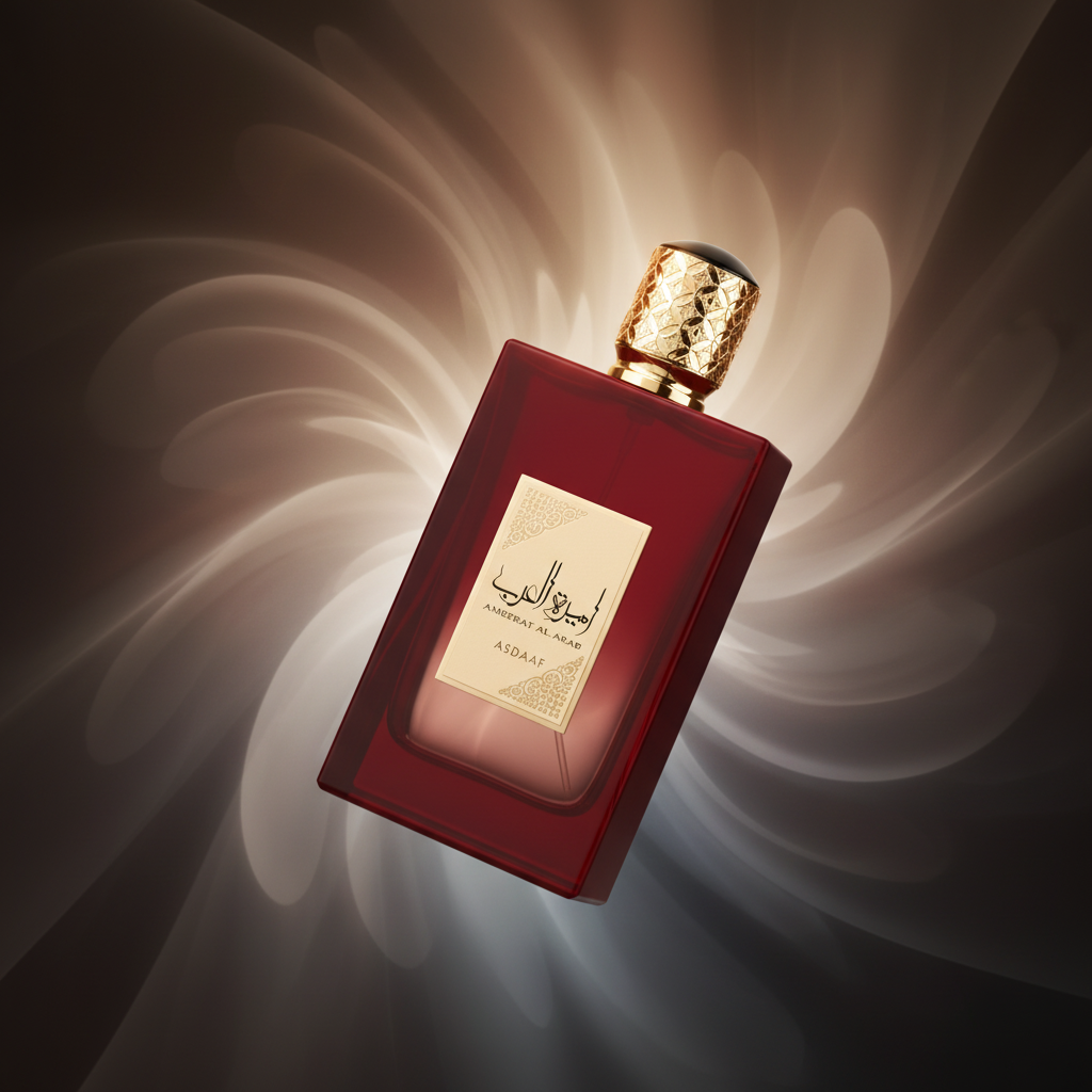 Perfume Ameerat Al Arab Eau de Parfum Feminino - Lattafa em composição atmosférica com iluminação sofisticada