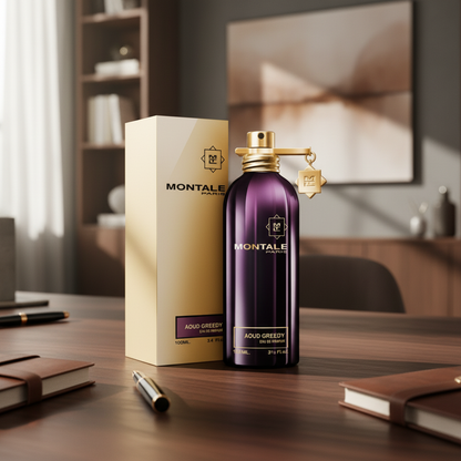 Perfume Aoud Greedy Eau de Parfum Unissex - Montale em ambiente elegante de lifestyle
