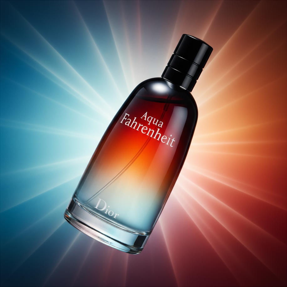 Perfume Aqua Fahrenheit Eau de Toilette Masculino - Dior em composição atmosférica com iluminação sofisticada