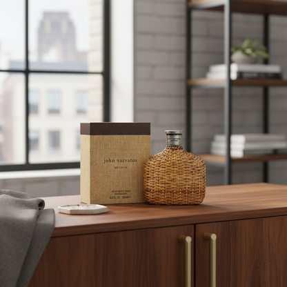 Perfume Artisan Eau de Toilette Masculino - John Varvatos em ambiente elegante de lifestyle