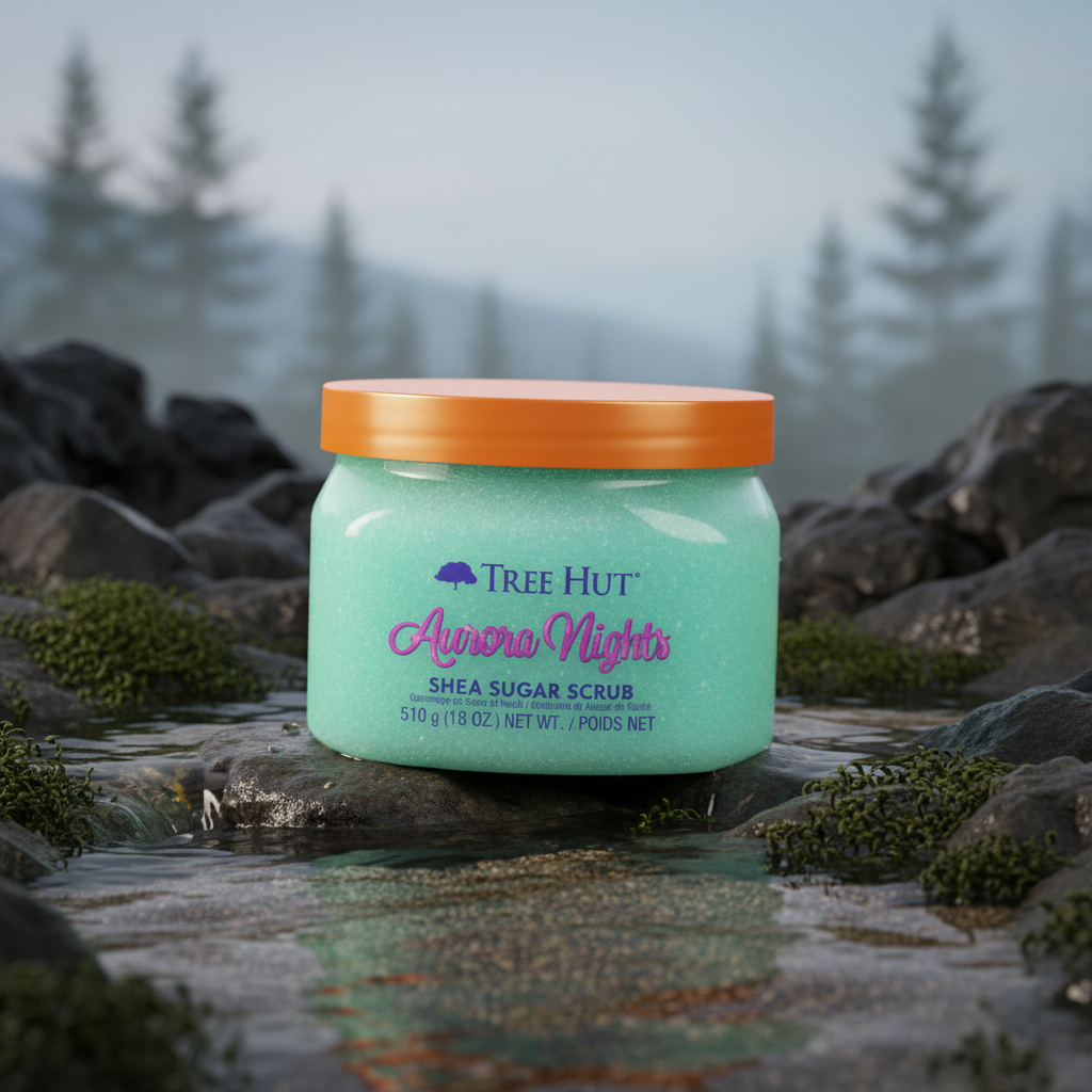 Aurora Nights Shea Sugar Scrub Esfoliante Corporal - Tree Hut - Universo do Perfume