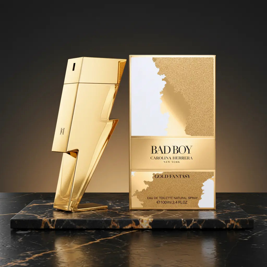 Bad Boy Gold Fantasy Eau de Toilette Masculino - Carolina Herrera - Universo do Perfume