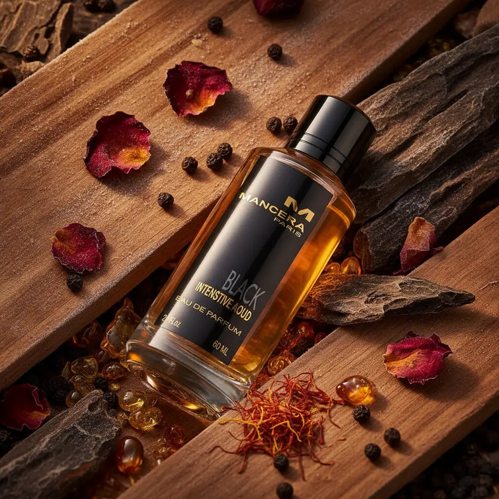 Perfume Black Intensitive Aoud Unissex - Mancera em composição olfativa inspirada na fragrância