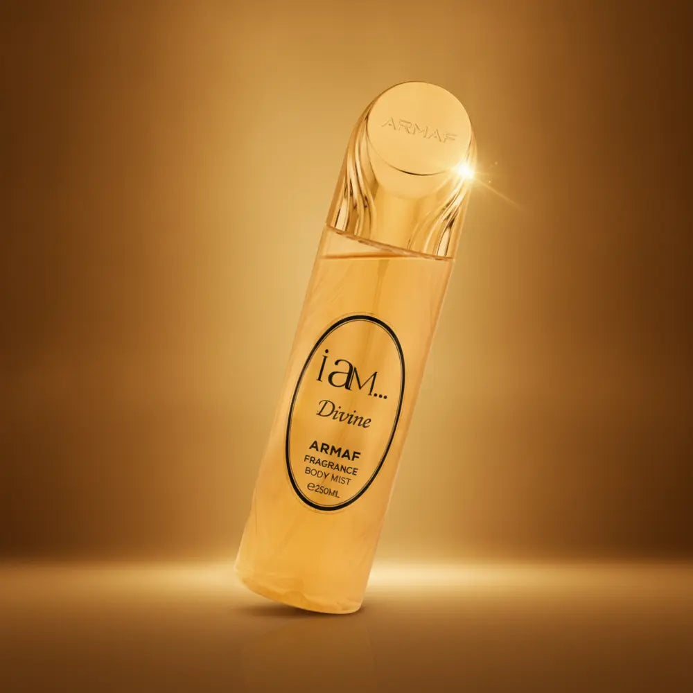 Perfume Body Mist I Am Divine Leve Feminino - Armaf em composição atmosférica com iluminação sofisticada