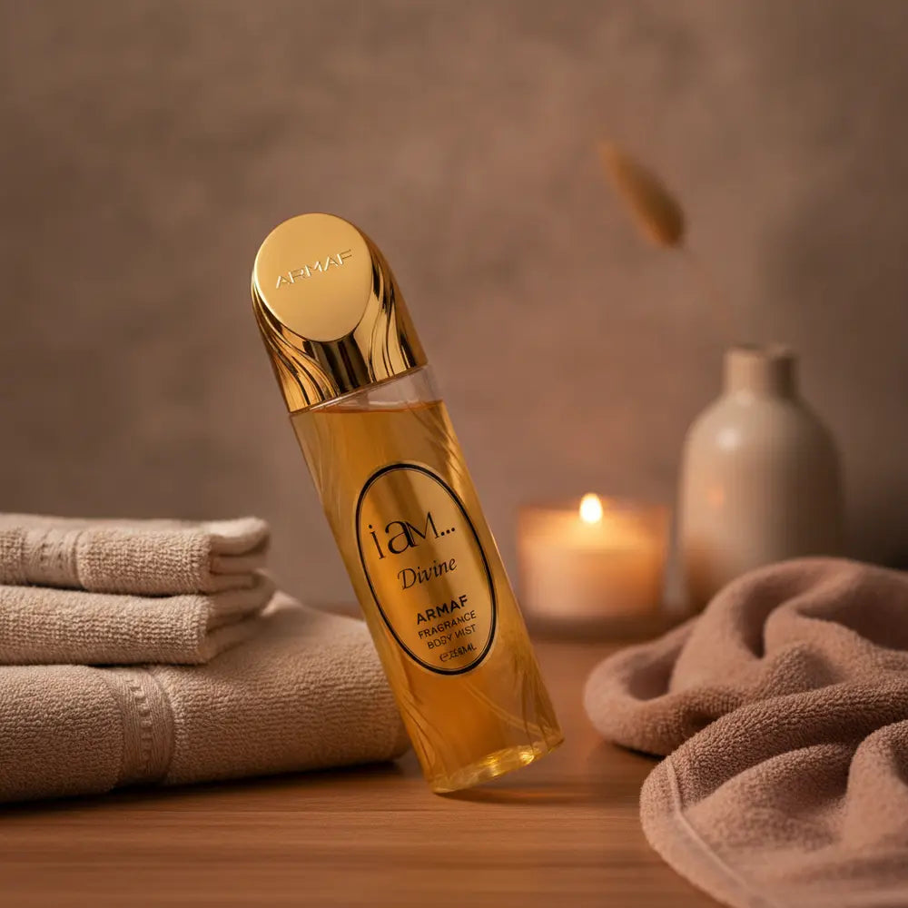 Perfume Body Mist I Am Divine Leve Feminino - Armaf em ambiente elegante de lifestyle