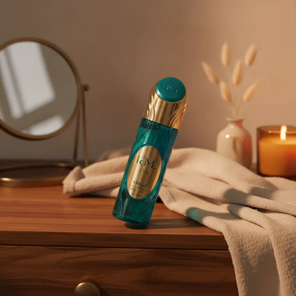Perfume Body Mist I Am Eba Feminino - Armaf em ambiente elegante de lifestyle