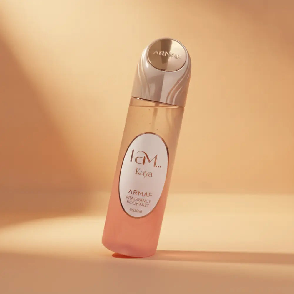 Perfume Body Mist I Am Kaya Feminino - Armaf em composição atmosférica com iluminação sofisticada