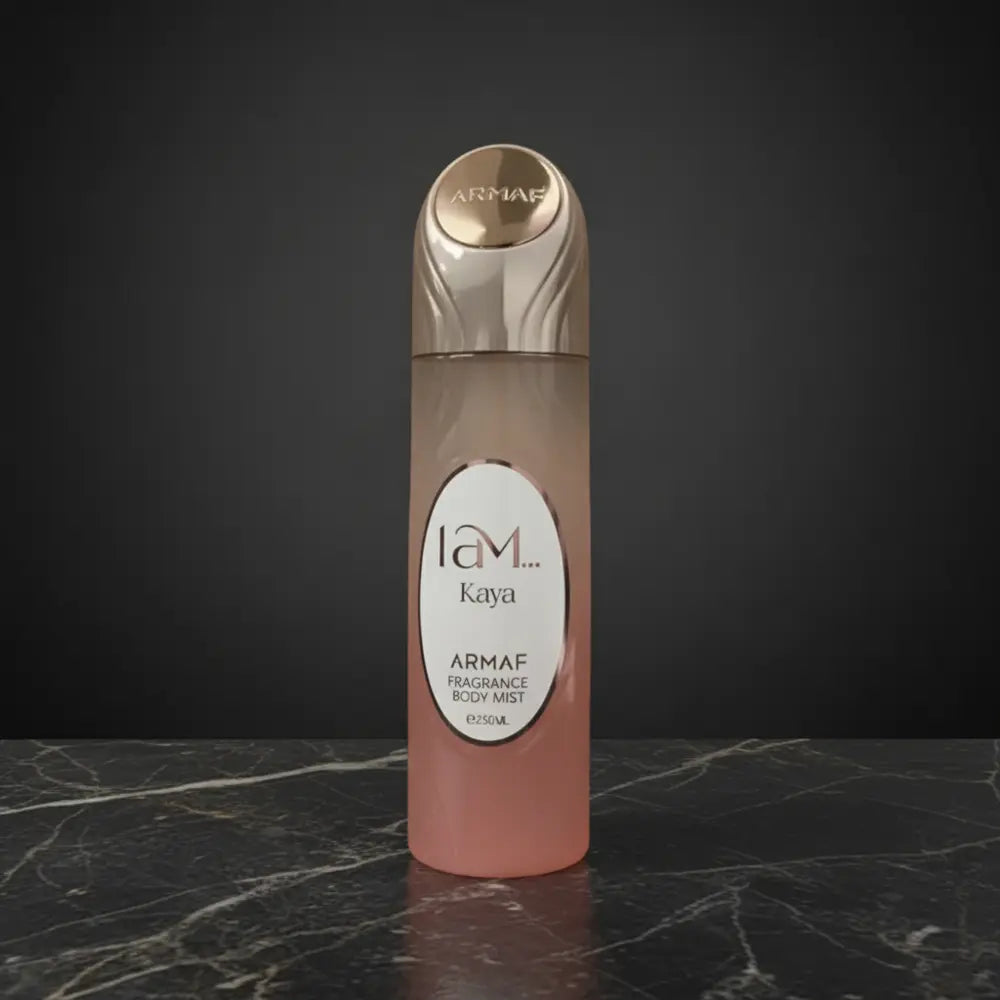 Perfume Body Mist I Am Kaya Feminino - Armaf em composição de luxo com iluminação sofisticada