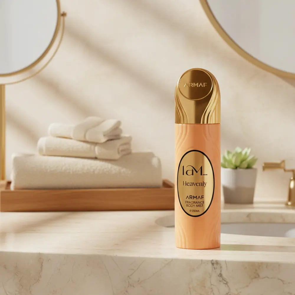 Perfume Body Splash I Am Heavenly Feminino - Armaf em ambiente elegante de lifestyle