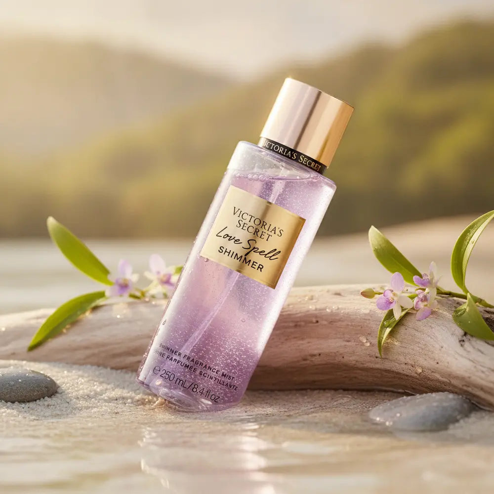 Body Splash Love Spell Shimmer Feminino - Victoria's Secret - Universo do Perfume