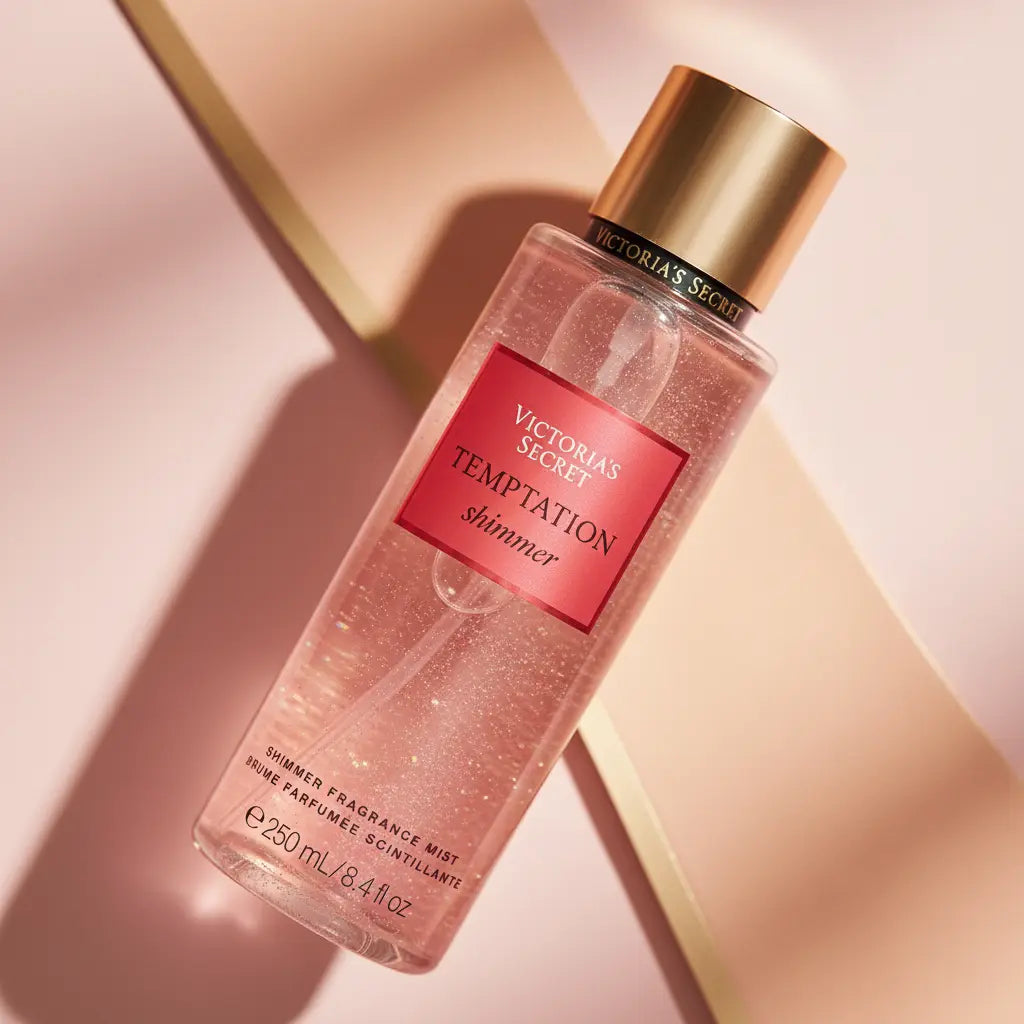 Body Splash Temptation Shimmer Frutada Floral Feminino - Victorias Secret - Universo do Perfume