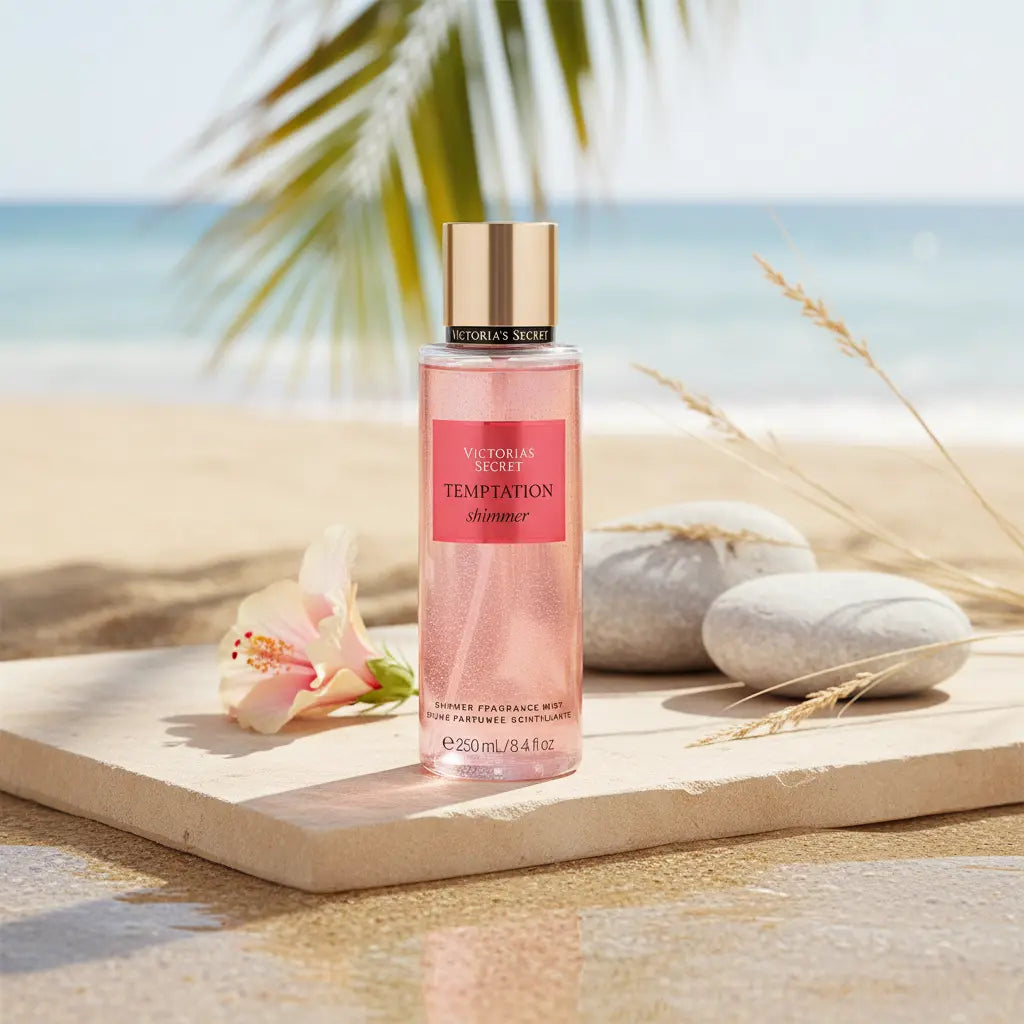 Body Splash Temptation Shimmer Frutada Floral Feminino - Victorias Secret - Universo do Perfume