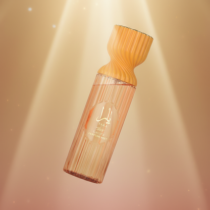 Perfume Body Splash Yara Tous Feminino - Lattafa em composição atmosférica com iluminação sofisticada