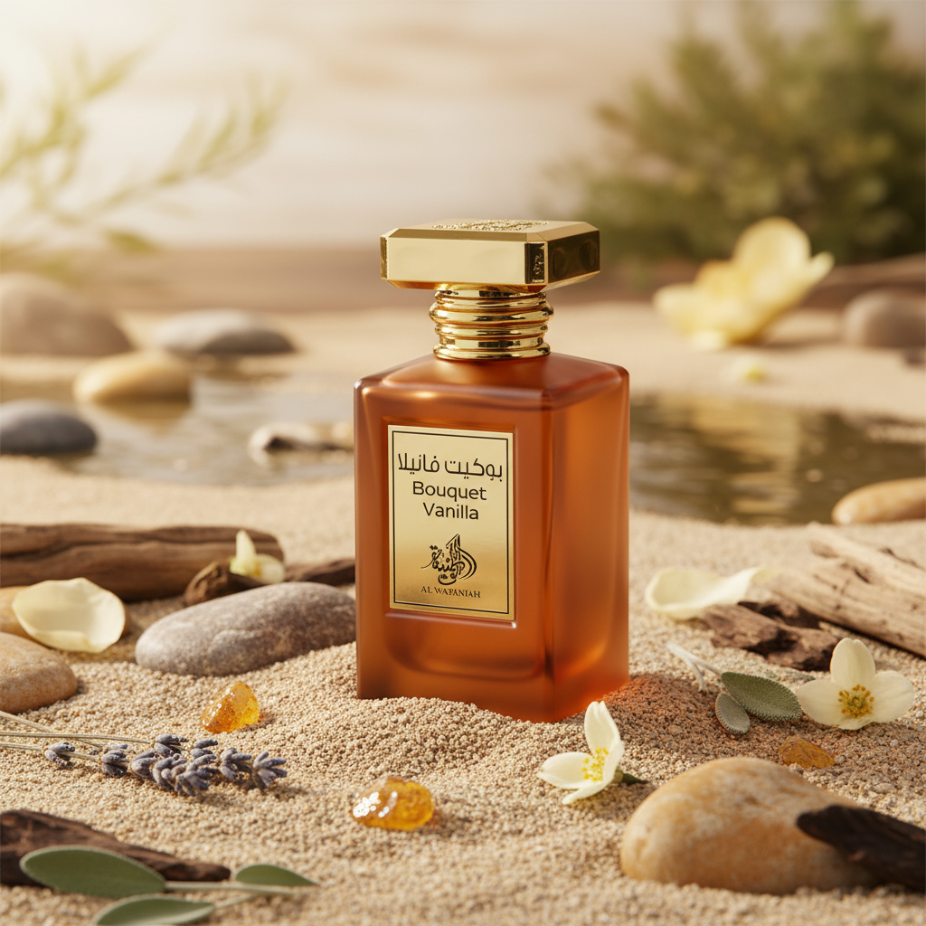 Perfume Bouquet Vanilla Eau de Parfum Unissex - Al Wataniah em composição olfativa inspirada na fragrância