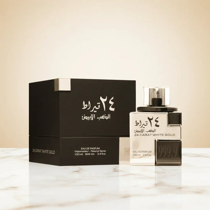 24 Carat White Gold Eau de Parfum Unissex - Lattafa - Universo do Perfume