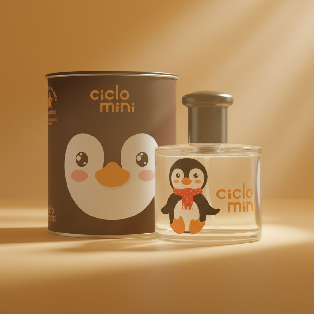 Perfume Ciclo Mini Água de Colônia Pingucho Infantil Unissex - Ciclo Cosméticos em composição atmosférica com iluminação sofisticada